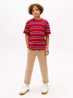 Kids' Stripe T-Shirt-Medium Red Multi Stripe - Image 2