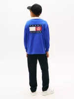 Kids' Long-Sleeve Multi-Logo Polo-Majesty Blue - Image 3