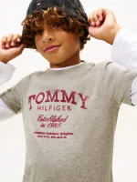 Kids' Faded Print Logo T-Shirt-Mid Grey Heather - Image 4