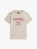 Kids' Faded Print Logo T-Shirt-Mid Grey Heather - Image 2