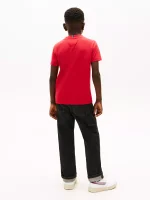 Kids' Faded Print Logo T-Shirt-Primary Red - Image 2