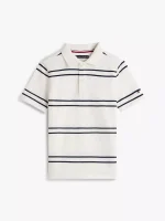 Kids' Embossed Logo Polo-Ancient White Stripes - Image 2