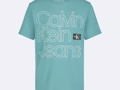 Boys Outline Logo Graphic Classic T-Shirt-Teal