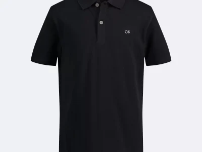 Boys Micro Pique Solid Polo Shirt-Black