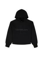 Girls Monologo Fleece Hoodie-Black