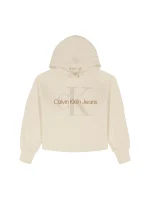 Girls Monologo Fleece Hoodie-Mica