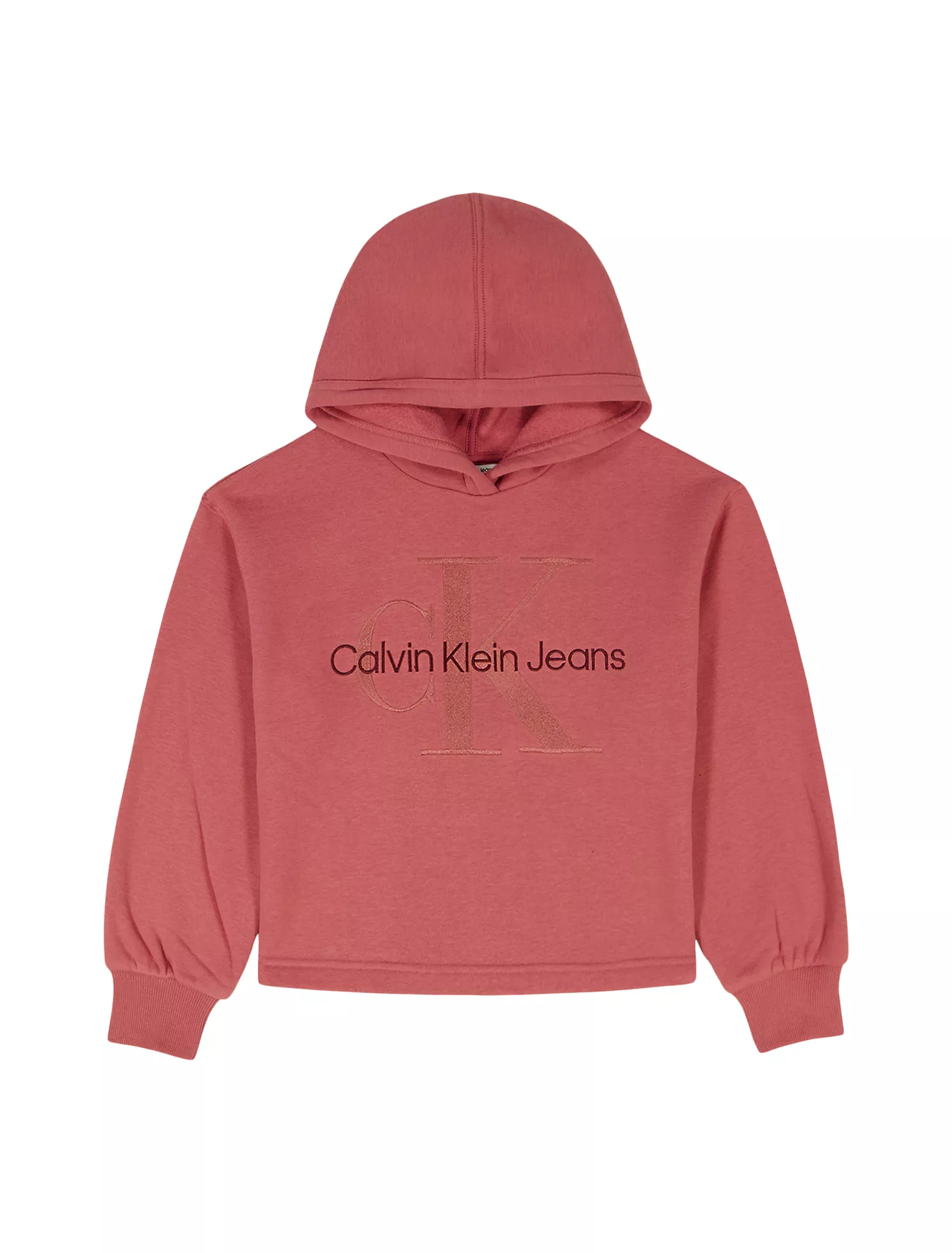 LX001393_696_main Girls Monologo Fleece Hoodie-Deep Blush - Image 1