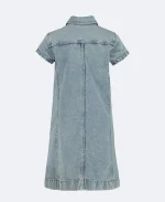 Denim Zip Mini Dress-Coastal/Tibtn Red/Plr Sky - Image 2