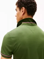 Slim Fit Smooth Cotton Interlock Polo-Mountain Pine - Image 2