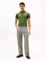 Slim Fit Smooth Cotton Interlock Polo-Mountain Pine - Image 3