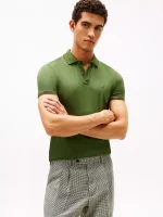 Slim Fit Smooth Cotton Interlock Polo-Mountain Pine
