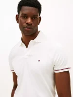 Slim Fit Smooth Cotton Interlock Polo-Ecru - Image 2