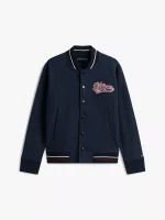 Kids' Varsity Logo Bomber Jacket-Navy Blue - Image 2