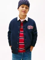 Kids' Varsity Logo Bomber Jacket-Navy Blue