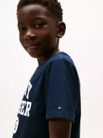 Kids' Varsity Logo T-Shirt-Navy Blue - Image 4