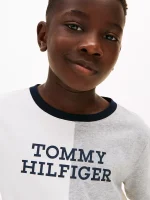 Kids' Colorblock Logo T-Shirt-Ivory - Image 4