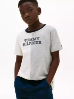 Kids' Colorblock Logo T-Shirt-Ivory