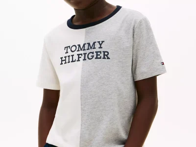 Kids' Colorblock Logo T-Shirt-Ivory