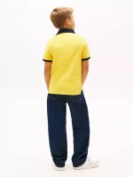 Kids' Flag Stripe Logo Polo-Pollen - Image 2