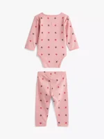 Babies' Star Onesie and Pant Set-Soft Berry Multi - Image 2