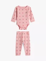 Babies' Star Onesie and Pant Set-Soft Berry Multi