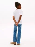 Kids' Star Print Monogram Logo T-Shirt-Optic White - Image 3