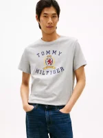 Hilfiger Crest Logo T-Shirt-Grey Heather