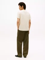 Tommy Varsity Logo T-Shirt-Ivory Heather - Image 2