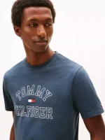 Tommy Varsity Logo T-Shirt-Military Denim - Image 3