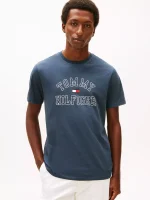 Tommy Varsity Logo T-Shirt-Military Denim