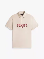 Regular Fit Monotype Tommy Logo Polo-Stone - Image 3