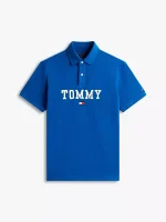 Regular Fit Monotype Tommy Logo Polo-Deep Indigo - Image 3