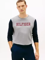 Long-Sleeve Colorblock Hilfiger T-Shirt-Grey Heather