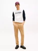 Long-Sleeve Colorblock Hilfiger T-Shirt-Ivory - Image 3