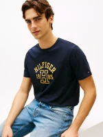 Hilfiger 1985 Logo T-Shirt-Navy - Image 3