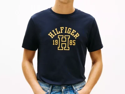 Hilfiger 1985 Logo T-Shirt-Navy