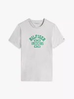 Hilfiger 1985 Logo T-Shirt-Grey Heather - Image 2