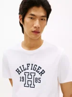 Hilfiger 1985 Logo T-Shirt-Optic White - Image 3