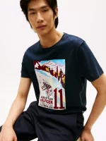 Hilfiger Bobsled Team Graphic T-Shirt-Navy - Image 2
