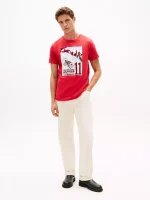 Hilfiger Bobsled Team Graphic T-Shirt-Primary Red - Image 3