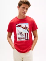 Hilfiger Bobsled Team Graphic T-Shirt-Primary Red