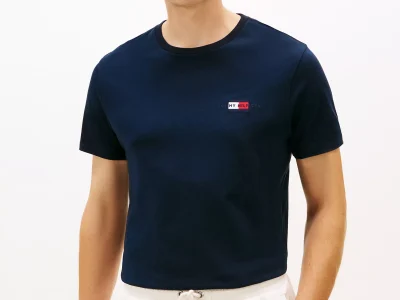 Flag Graphic Logo T-Shirt-Navy