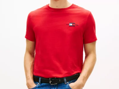 Flag Graphic Logo T-Shirt-Primary Red