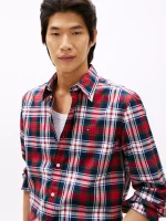 Regular Fit Plaid All-Day Shirt-Primary Red Multi - Image 2