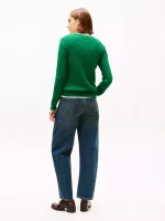 Cable Knit Sweater-Atlantis Green - Image 3