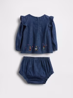 Gap × Disney Baby Denim Outfit Set-Dark Wash - Image 2