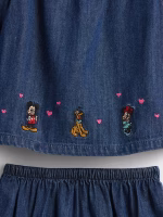 Gap × Disney Baby Denim Outfit Set-Dark Wash - Image 3