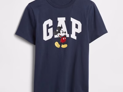 GapKids × Disney Mickey Mouse Logo T-Shirt-Disney Family Navy