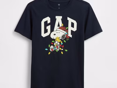 GapKids |  Peanuts Logo T-Shirt-Navy Lights