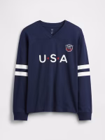 Kids Relaxed Graphic T-Shirt-Navy Uniform